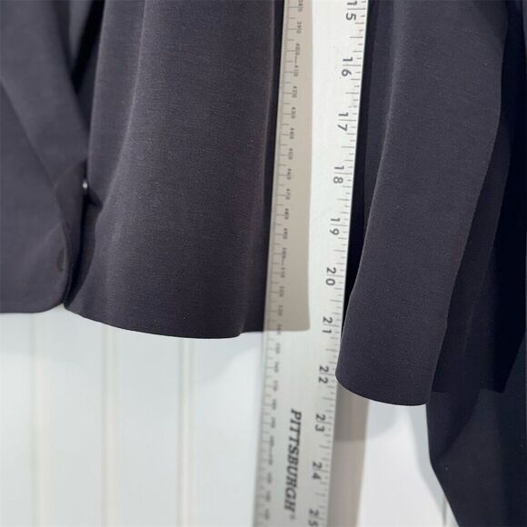 FLX Women’s 2X Black Cropped Blazer Relaxed Fit Stretch Athleisure Office Jacket - Picture 5 of 8